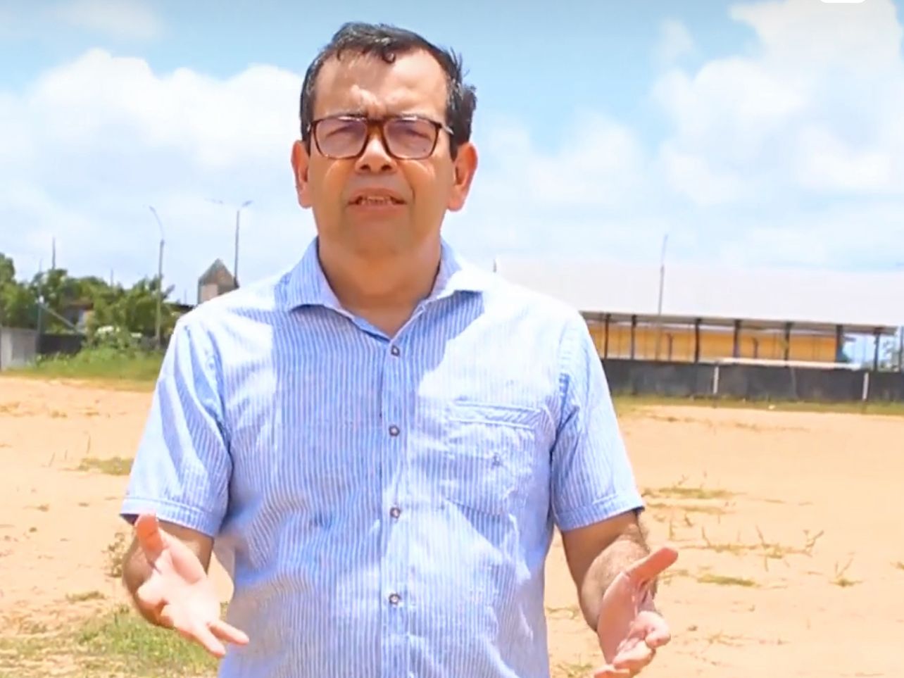 PRÉ CANDIDATO A PREFEITO MARCIANO JUNIOR DENUNCIA ABANDONO DA PRAÇA ESPORTIVA E ESTÁDIO