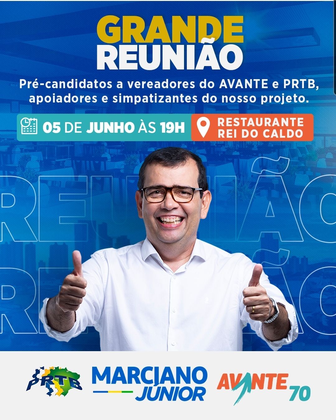 Marciano Jr. se reúne com pré-candidatos a vereador